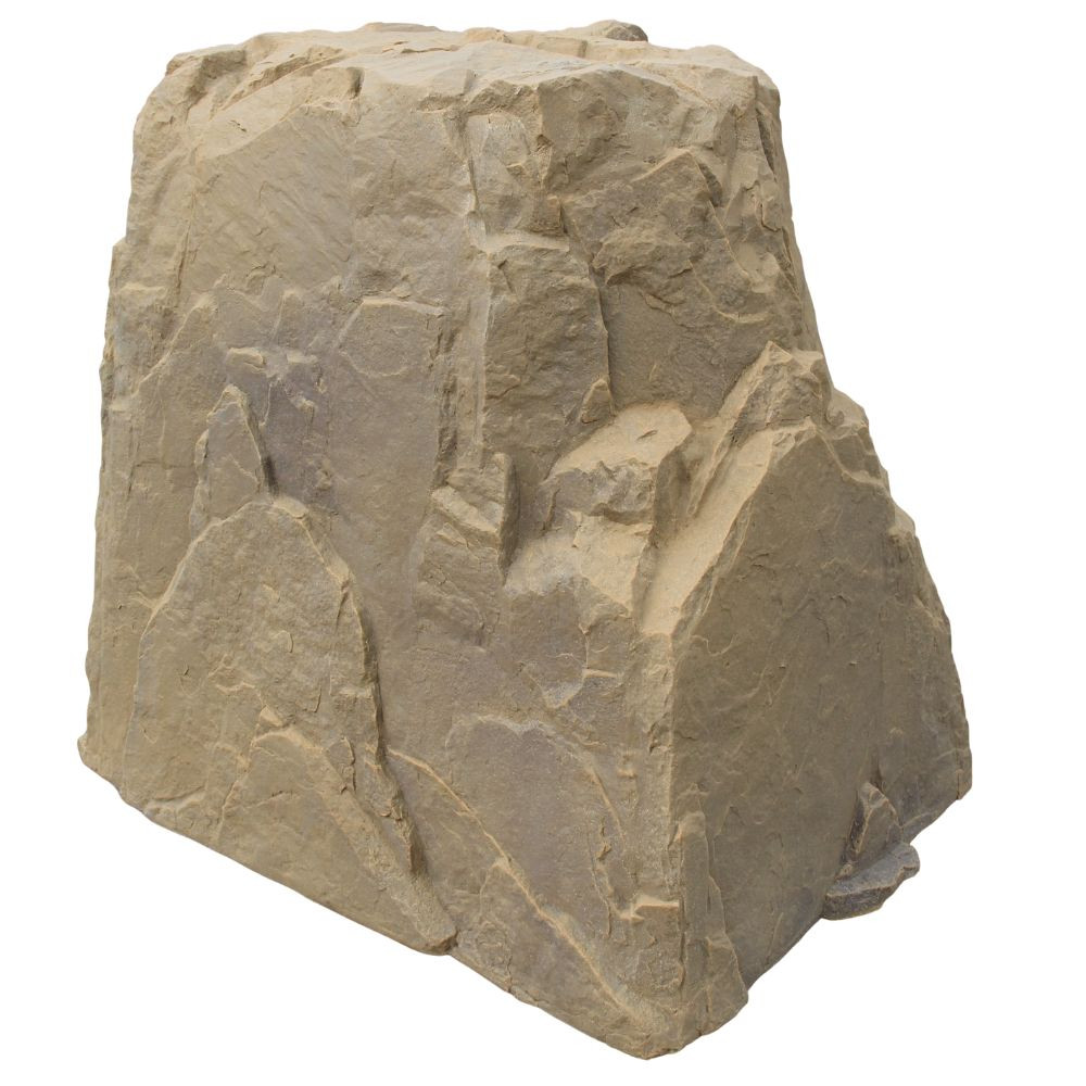 The DekoRRa Model 114 in Sandstone color, featuring warm beige and tan tones with a rugged, weathered look, ideal for blending into desert and dry landscapes.