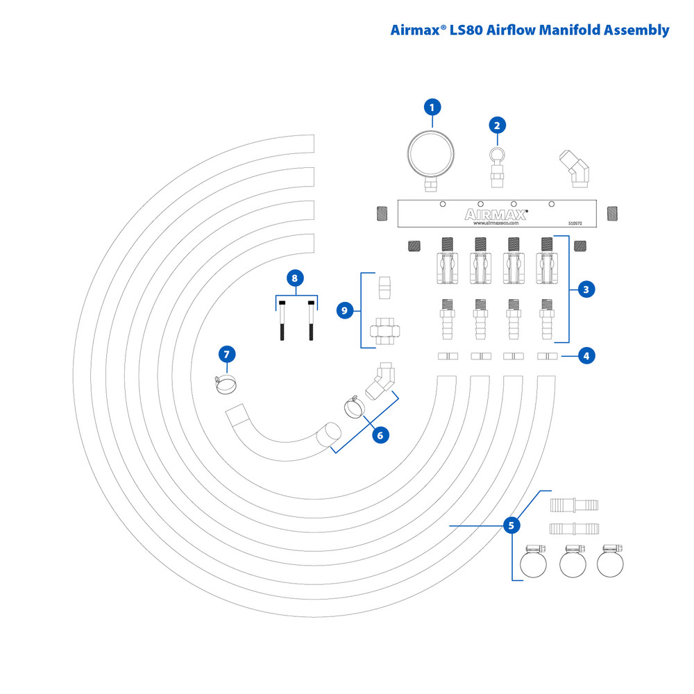 Airmax LS80 Airflow Manifold Assembly Replacement Parts
