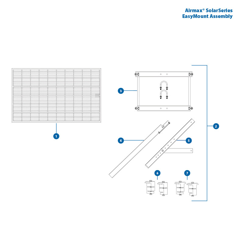 Airmax SolarSeries EasyMount Assembly Replacement Parts