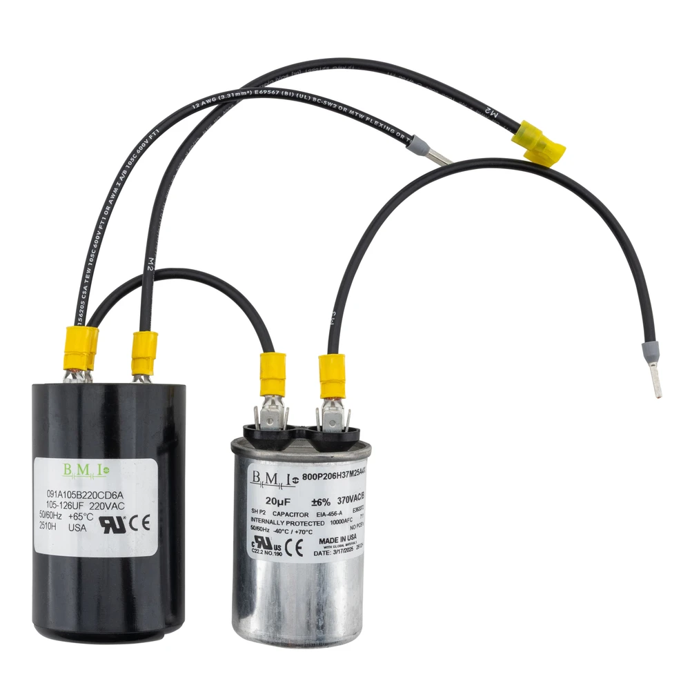 Airmax 2 HP Capacitor Assembly 105-126 MFD (Start) / 20 MFD (Run)