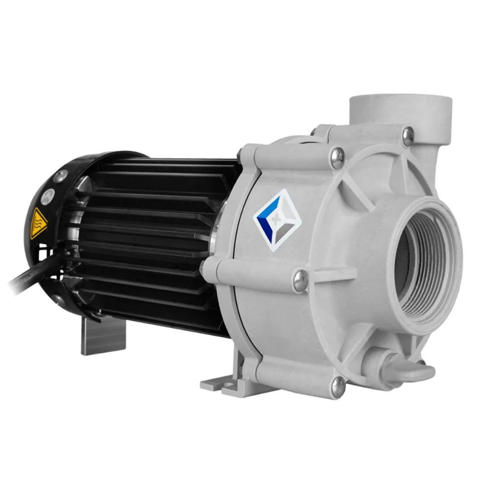 Angled view of Sequence Colossus 750 DC Plus pump with external motor and volute housing designed for high flow and energy efficiency