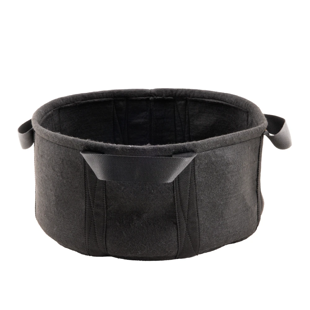 Medium black aquatic planting bag with reinforced handles, ideal for supporting aquatic plants while containing soil in ponds.
