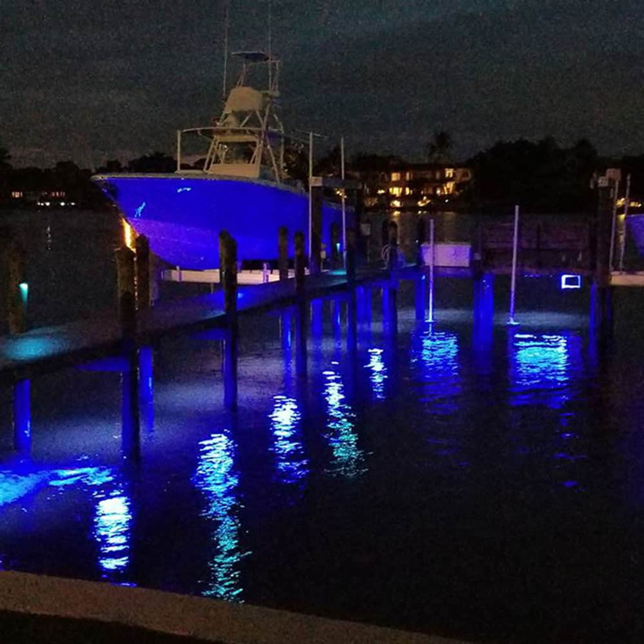 Hydro Glow DM260B 40W/120VAC Dock Mounted Fishing Light Blue DM260B 