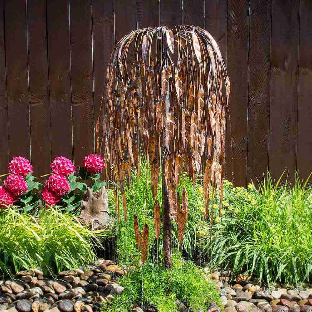 Copper Trees Weeping Willow Fountains The Pond Guy
