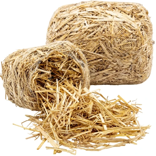 Barley straw bales in mesh packaging provide a natural pond treatment that helps reduce algae growth and improve water clarity. View Product Image