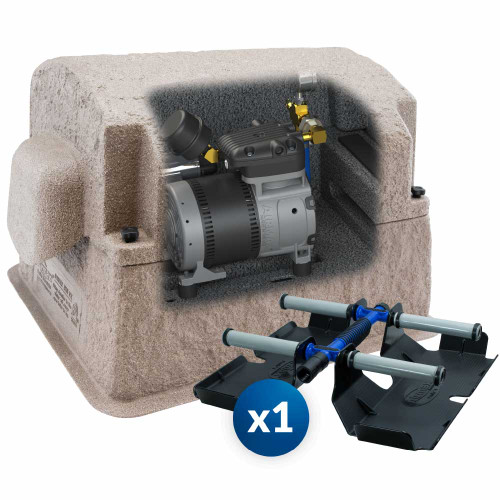 The Airmax PS10 Aerator inside the composite cabinet with a diffuser plate (x1). View Product Image