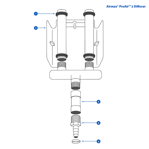Airmax ProAir2 Diffuser Replacement Parts Diagram View Product Image