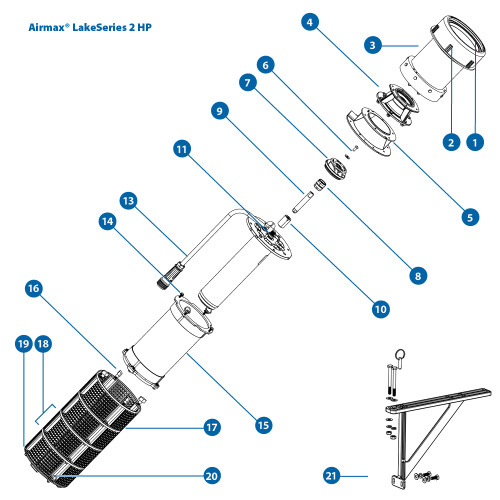 Airmax 2 HP, 230V LakeSeries Fountain Replacement Parts View Product Image