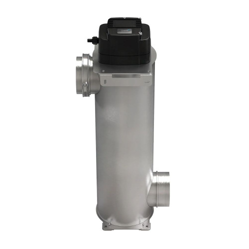 Oase Bitron Premium 60-watt UV clarifier shown vertically on a white background, designed to control green water algae and improve pond clarity. View Product Image