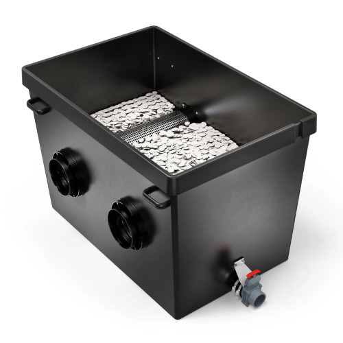 Oase ProfiClear Premium XL Moving Bed Module with 60 L PondPads bio media and integrated sludge drain for modular pond filtration systems. View Product Image