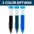 3 Color Options in test tubes: Black DyeMond is deep black, Twilight Blue is a warm dark blue, Nature’s Blue is a cool bright blue. View Product Image