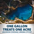 Aerial view of a bright blue pond with text: One gallon treats one acre, maximum coverage, minimal effort View Product Image