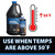 CrystalClear OneFix Natural Water Clarifier bottles beside a thermometer graphic showing use when pond water temperatures are above 50°F. View Product Image