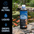 CrystalClear OneFix bottle beside a koi pond with icons highlighting fast-acting liquid treatment that helps drop suspended pond debris. View Product Image
