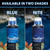 CrystalClear PondTint shown in Blue and Nite shades side by side over a water garden, illustrating the lighter blue and deeper blue color options. View Product Image