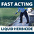 A person applying Shoreline Defense with a pressurized tank sprayer, captioned “Fast Acting Liquid Herbicide”. View Product Image