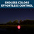 Pond fountain illuminated at night with vibrant red RGBW lighting, demonstrating endless color options and remote-controlled lighting effects View Product Image