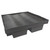 Top view of Blue Thumb 2x2 Fountain Basin with heavy-duty grate and protective screen installed, designed for supporting fountain features. View Product Image