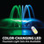 Airmax EcoSeries Fountain with premium blossom spray pattern, split image showing fountain lights at night in green and blue, with text: “Color-changing LED fountain light sets are available”. View Product Image