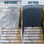 Before-and-after of a submerged Ice Eater unit mounted to a dock, with “Before” covered in ice and “After” clear and ice-free. View Product Image