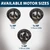 Airmax Ice Eater motor size comparison showing 1/2 HP at 115V, 3/4 HP at 115V or 230V, and 1 HP at 115V or 230V with product images. View Product Image