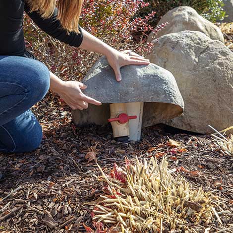 Plastic Fake Rock Cover Gray Concealing Lawn Pipe Well Pump Landscape Decor