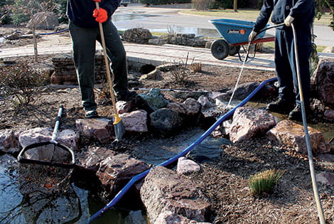 Power Wash Rocks to Remove Stuck-on Debris