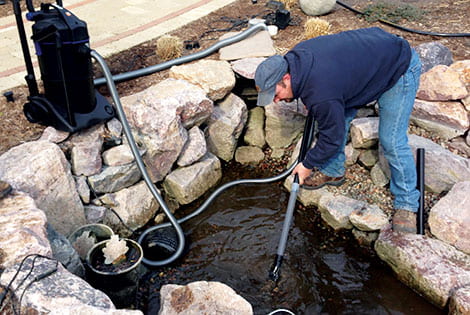 Use the ClearVac to Remove Any Muck or Debris in the Gravel