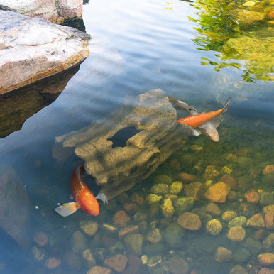 Aquascape Log Fish Cave, Koi Fish Shelter