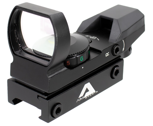 Aim Sports RT4S01 Reflex Sight 1x 24mm x 34mm Red/Green Multi-Reticle Matte Black