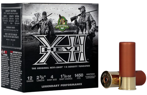 Environ Metal Inc HEVI-XII 12 Gauge Ammo 2-3/4" 1-1/8 oz #4 Shot 25/ct
