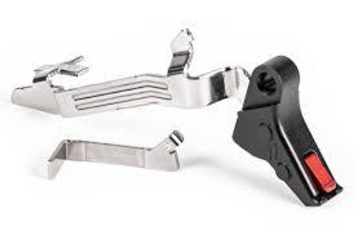 Zev Technologies PRO Flat Face Trigger for Glock 17, 19, 19x, 26, 34 Gen5 Black/Red