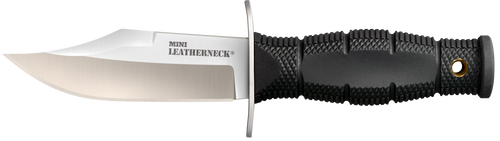 Cold Steel Leatherneck Mini Fixed Blade Knife 3.5" Clip Point 8Cr13MoV Stainless Steel Blade 3.25" Black Kray-Ex Handle