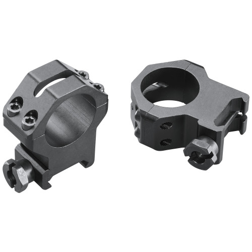 Weaver 4-Hole Skeleton 1" Scope Rings Matte Black X-High