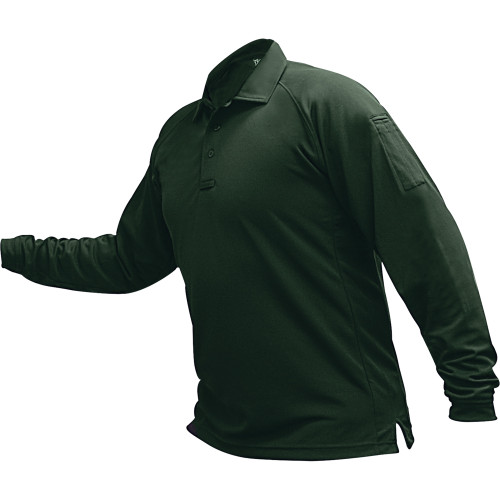 Vertx Coldblack L/S Polo Green Medium