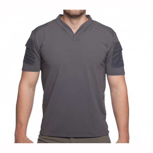 BOSS RUGBY SHIRT SHORT SLEEVE WOLF GREY LG BOSS RUGBY SHIRT SHORT SLEEVE WOLF GREY LG