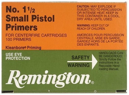 Remington Small Pistol Primers #1-1/2 Box of 1000 (10 Trays of 100)