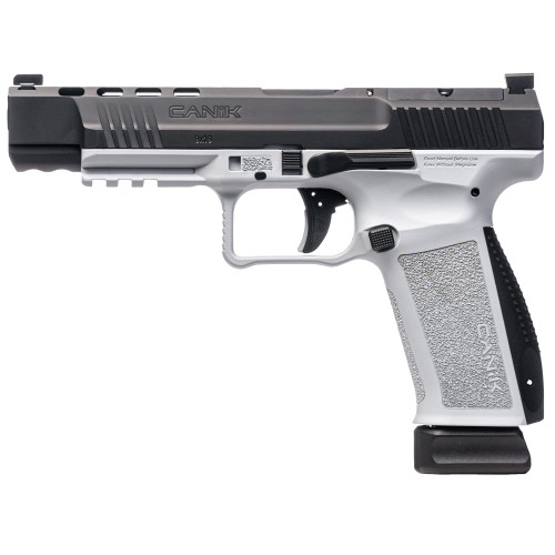 Canik Mete Sfx 9mm Luger Pistol 5.2" Barrel 20+1 Round Black Slide White Grip Black Frame