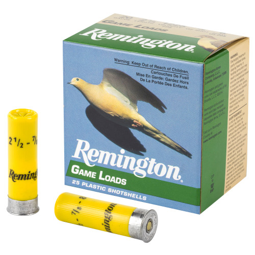 Remington Lead Game Load 20 Gauge Ammo 2-3/4" #8 Lead Shot 7/8 oz Box of 25