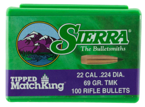 Sierra Bullets .22 .224" 69gr TMK 100/Box