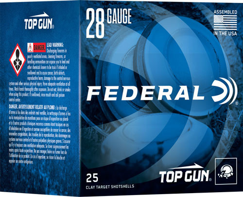 Federal Top Gun 28 Gauge Ammo 2.75" #7.5 3/4 oz 250 Rounds