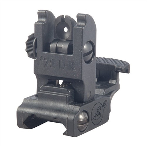 AR-15  FLIP-UP ADJUSTABLE LOW PROFILE REAR SIGHT  BLACK
