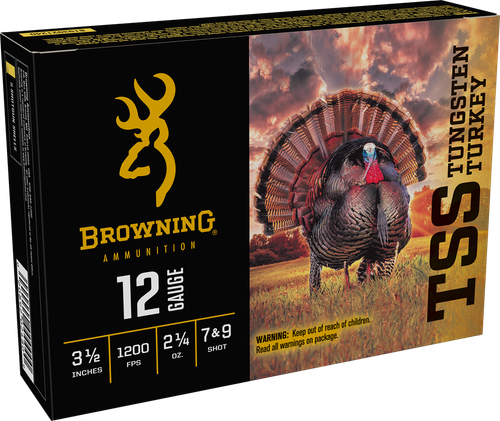 Browning Tungsten Turkey 12 Gauge Ammo 3-1/2" #7 & #9 TSS 2-1/4 oz Box of 5