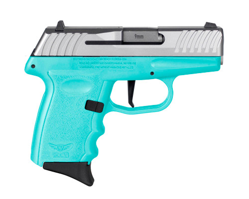 SCCY DVG-1 9mm Luger Pistol 3.1" Barrel 10+1 Round Stainless Slide Blue Frame