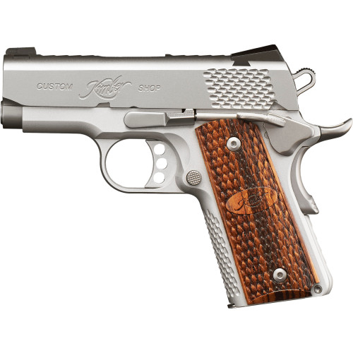 Kimber Raptor II 45 ACP Pistol 3" Barrel 7+1 Round Stainless Steel Slide Zebrawood Grip Aluminum Frame