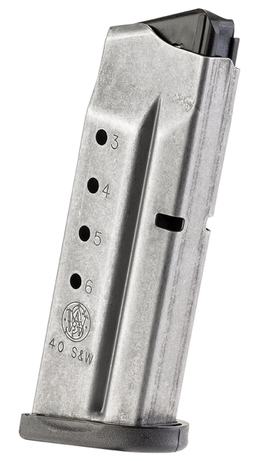 Smith & Wesson Magazine M&P Shield 40 S&W 6-Round Stainless Steel Black Smith & Wesson Magazine M&P Shield 40 S&W 6-Round Stainless Steel Black