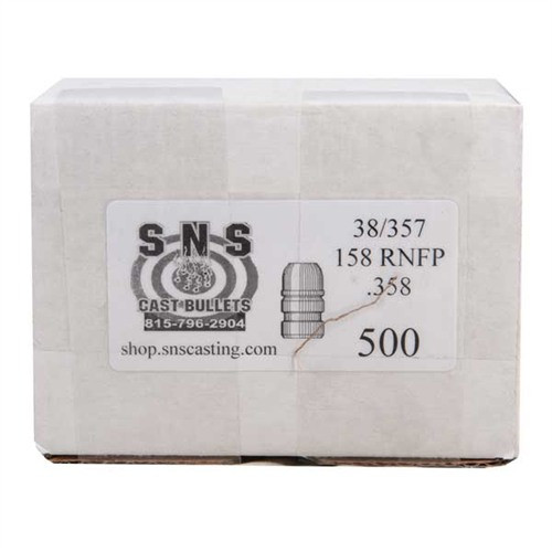 38 CAL (.358'') 158GR RNFP LEAD BULLETS 500/BOX