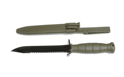 Glock Field Knife Sawback 6.5" Carbon Steel Blade Polymer Handle Battlefield Green