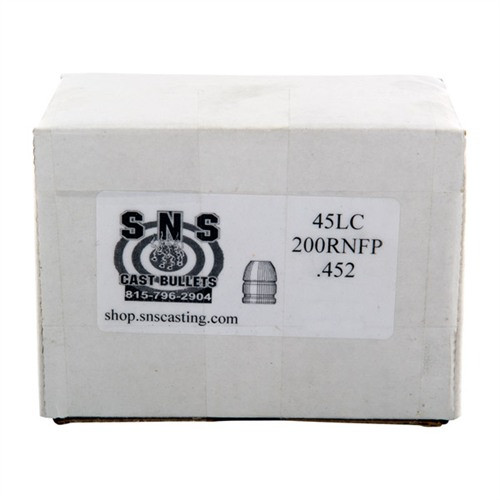 Sns Cast Bullets .45 Caliber 200 Grain RNFP Lead Bullets, 500 Count