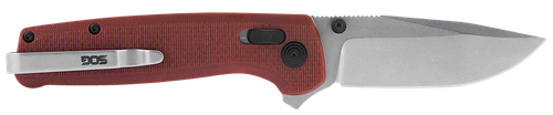 Sog Terminus XR Pocket Knife 2.95" Clip Point D2 Steel Blade G10 Handle Crimson